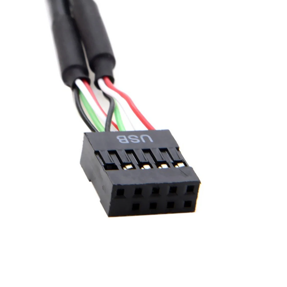 9 pin USB 2 0 Заголовок к 2/4 Женский удлинитель Кабель адаптер Порт мультипликатор