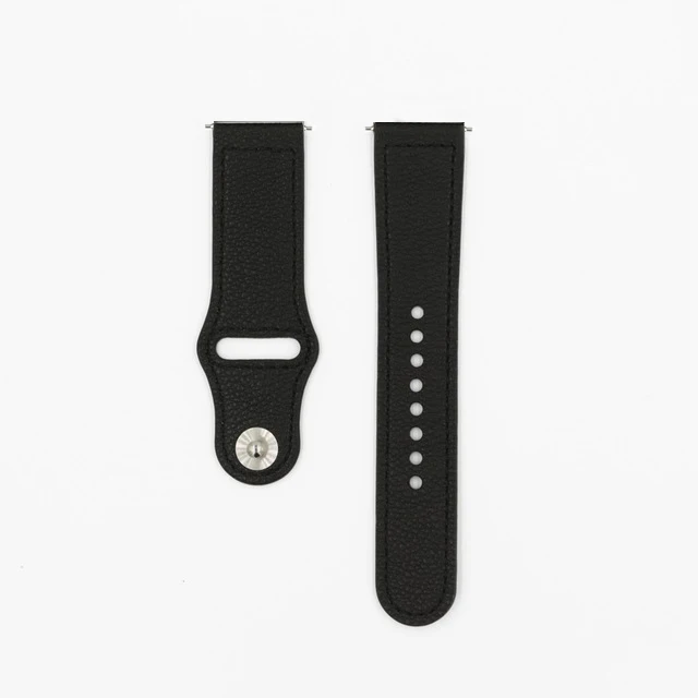 Черный Новые кожаные часы ремешок для Xiaomi Huami Amazfit PACE Смарт часы замена 22 мм ремешок кожаный браслет; унисекс - Цвет: Черный