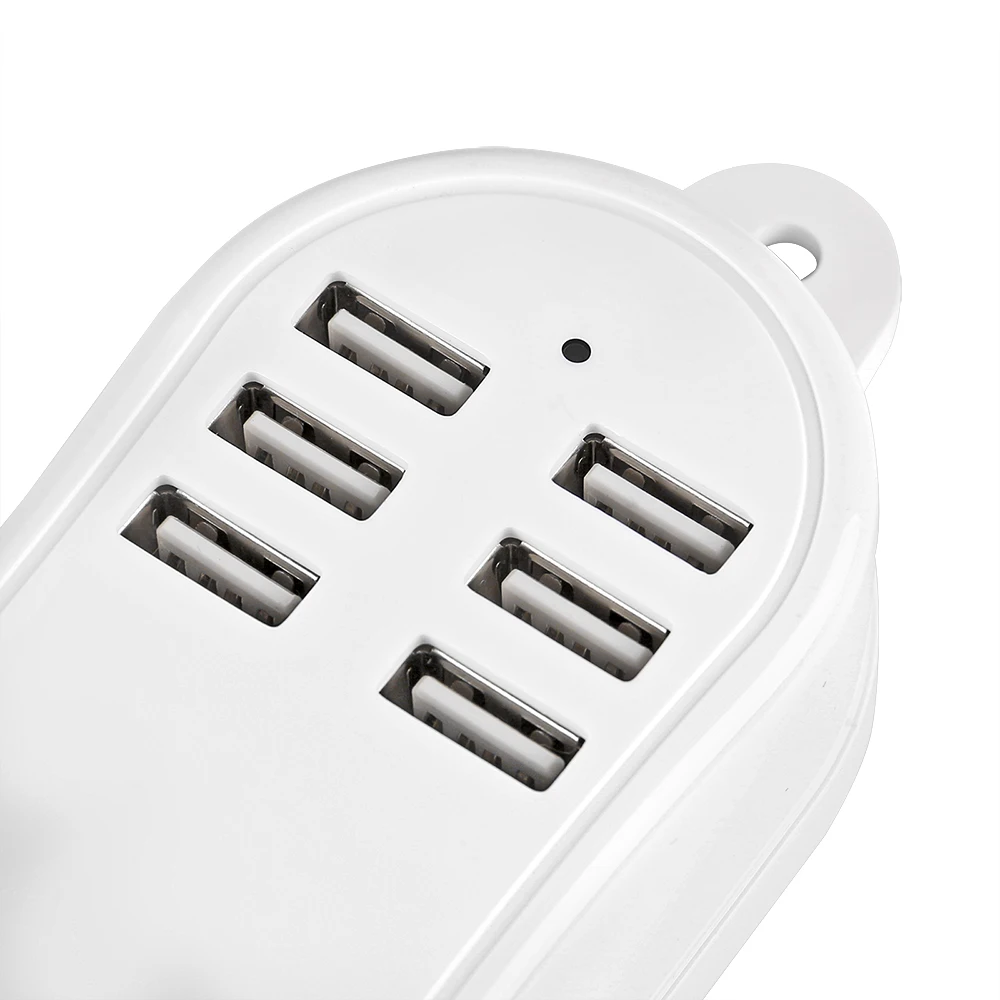 6 Порты usb зарядное устройство адаптер EU/US штекер 25 Вт 5A Desktop розетки зарядки