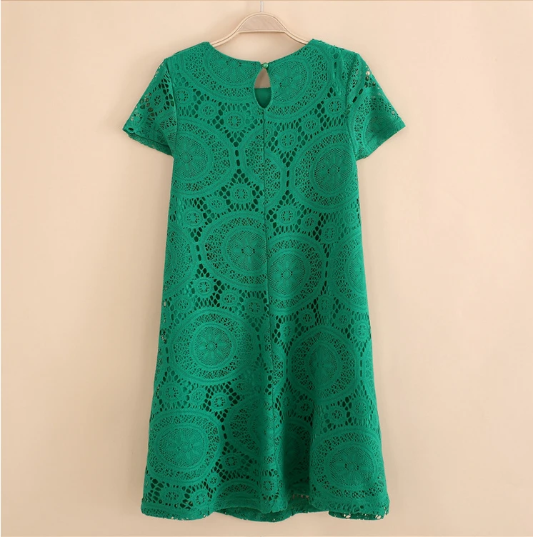 Европа 2016 лето короткими рукавами широкий большой ярдов новый ажурными