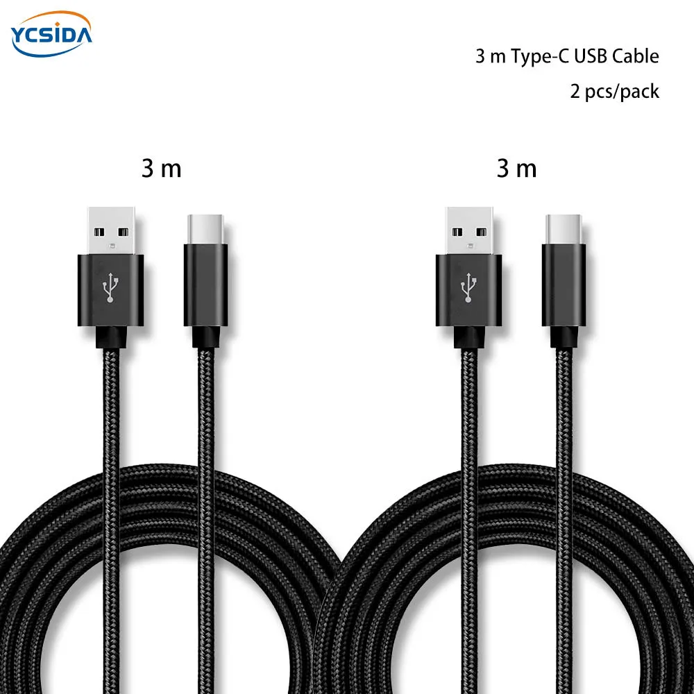 5V 2.4A USB C нейлоновый кабель для зарядного устройства Samsung S10/LG G6/Huawei mate 20/Xiaomi 8/OPPO