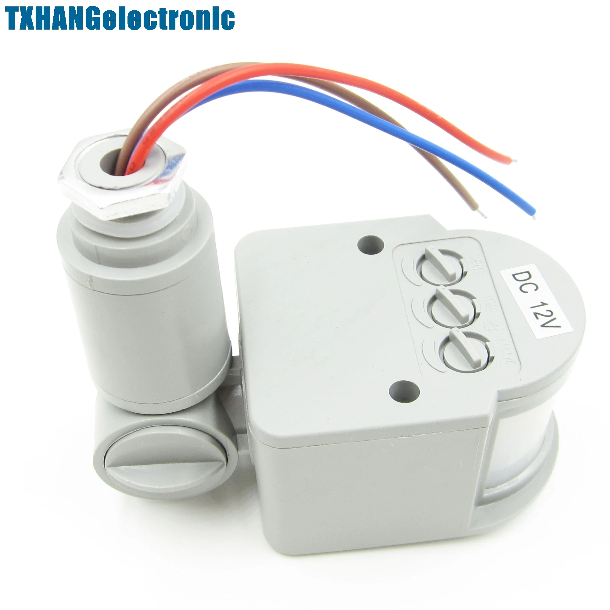 Инфракрасный датчик движения PIR для системы безопасности, 12 В постоянного тока, 12 м, настенный детектор со светодиодной подсветкой RF 140