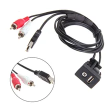 Автомобильный лодочный мотор длиной 1 м USB 2 RCA до 3 5 мм с