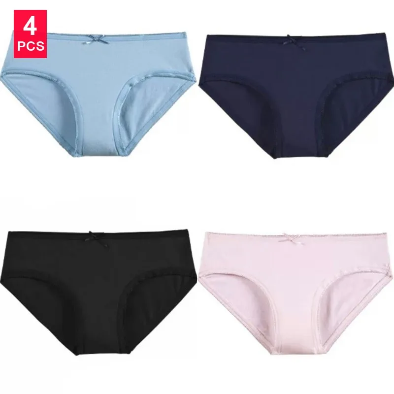 19 4PCS/lot Ladies Panties Underwear Woman Panties Fancy Lace Calcinha Renda Sexy for Women Traceless Crotch of Cotton Briefs Hot - Цвет: 19