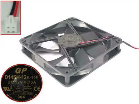 Yate Loon D14SH 12 DC 12V 0.70A 140x140x25 мм 2 провод Сервер вентилятор охлаждения|Кулеры и системы