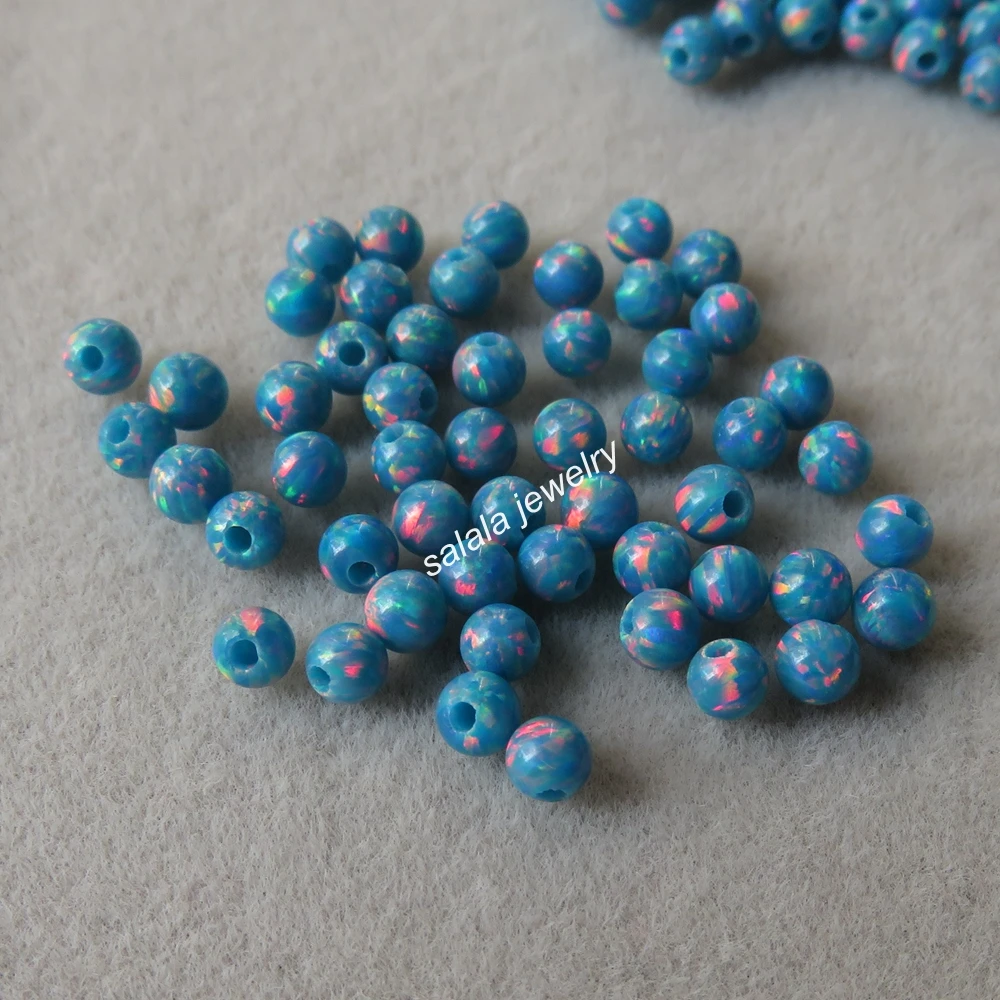 100 шт./лот OP01 3 мм круглый Опал с отверстием полностью синтетические круглые