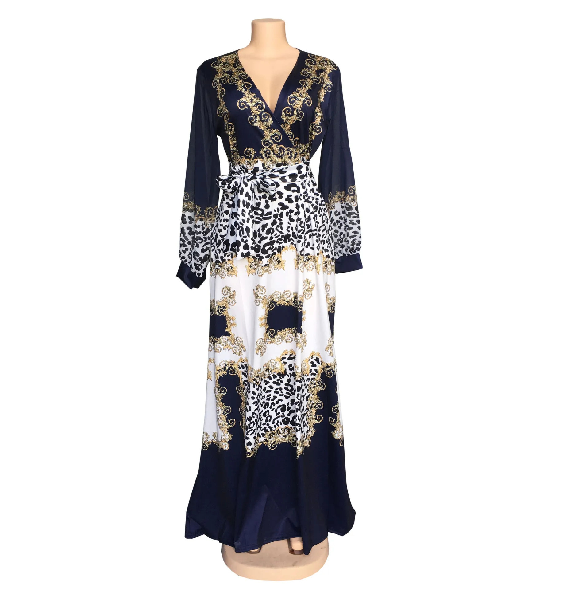 2018 autumn new fashion sexy style african women plus size long dress XL-XXL |