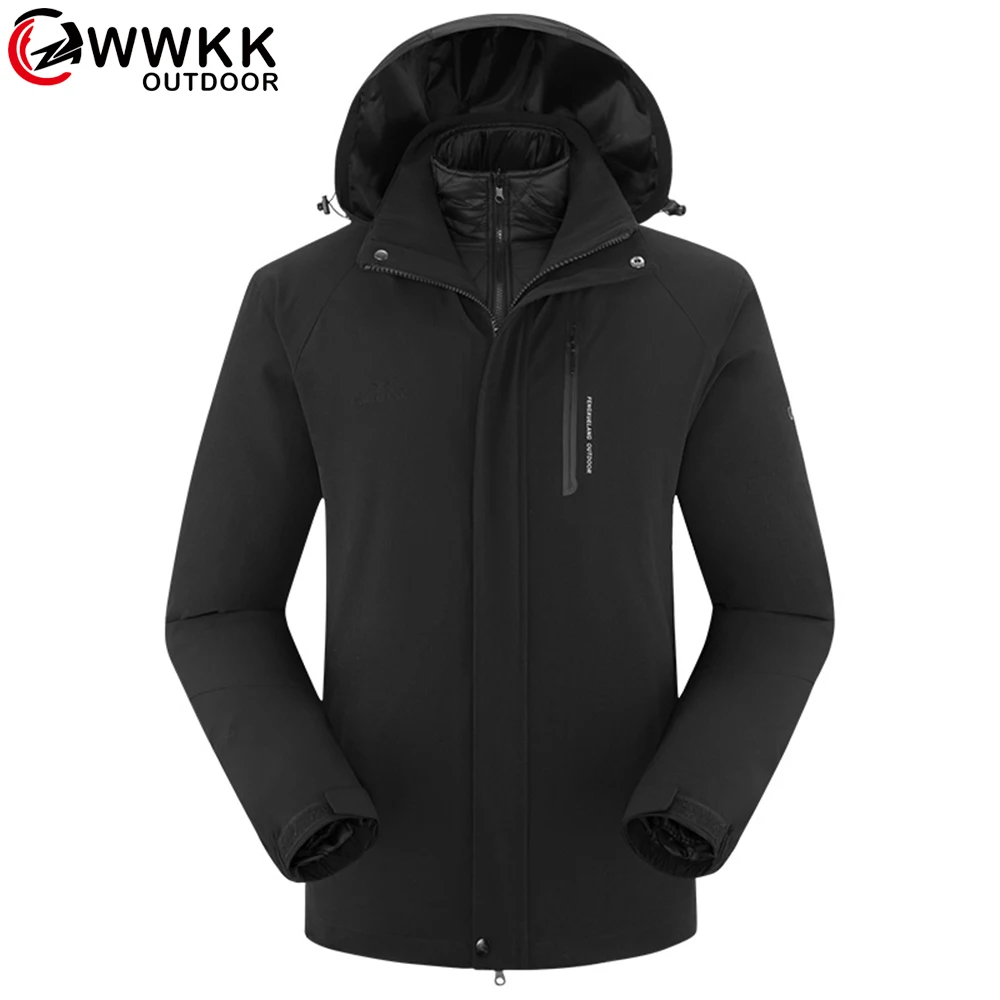 Женская/мужская зимняя куртка из 2 предметов для спорта на открытом воздухе