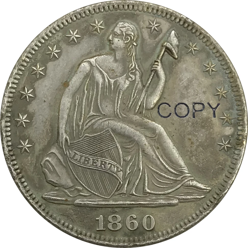 

1860 United States Half Dollar Cupronickel Plated Silver Collectibles Copy Coin