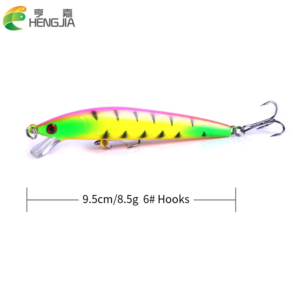 HENGJIA 10 шт. блесна рыболовная приманка 9 5 см 8 г Дайвинг 0 6 1 2 м Лидер продаж Pesca