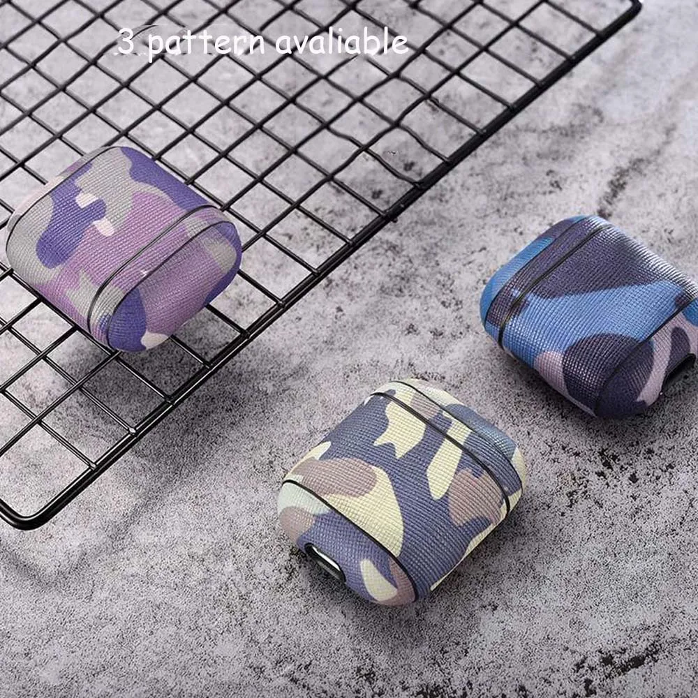 JINSERTA чехол из натуральной кожи для Airpods Защитная крышка чехол камуфляж Чехол для наушников s наушники защитные аксессуары
