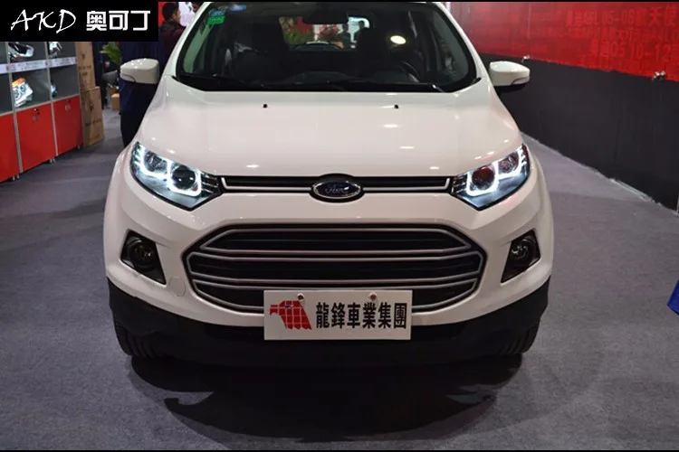 Lampever для Ecosport фары 2013 светодиодный фары DRL Объектив Двойной Луч H7 ксеноновые автомобильные аксессуары