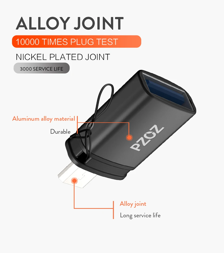 PZOZ otg адаптер micro usb к usb 2,0 конвертер usb-otg micro-usb microusb otg для samsung xiaomi android Tablet мобильного телефона