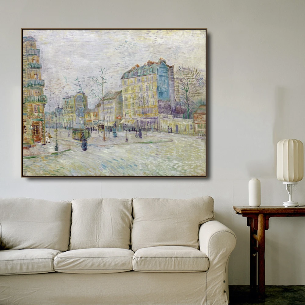 Бульвар де кличи Винсента Ван Гога холст живопись каллиграфия печатает домашний