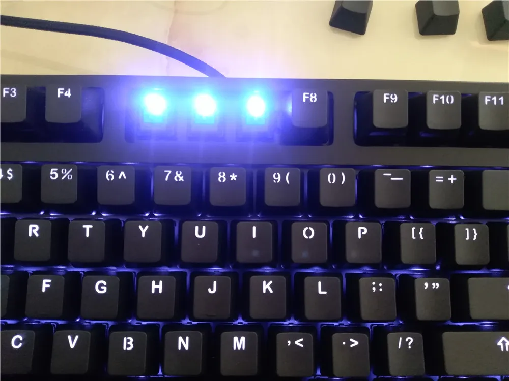 IKBC F108 F87 TKL механическая клавиатура без ключа синий светодиод cherry mx Переключатель коричневый синий белый led подсветка игровая клавиатура