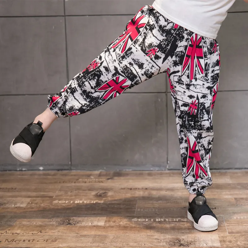 Famli/детские штаны шаровары 2018 г. летние свободные унисекс для девочек и мальчиков