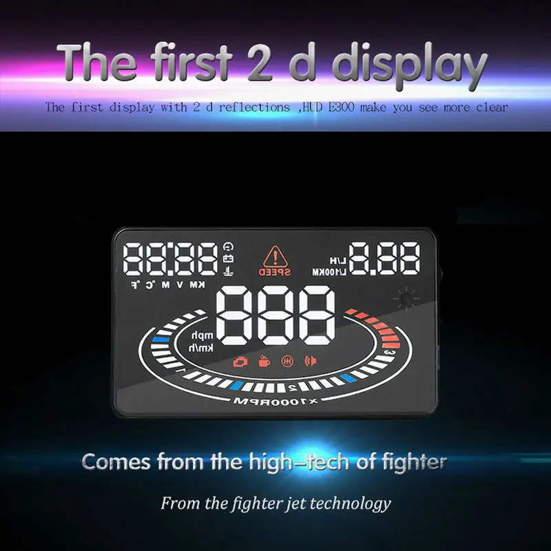 Skydot E300 5.5 &quotHUD автомобилей Head Up Дисплей OBD II Мониторы Авто Цифровой Спидометров
