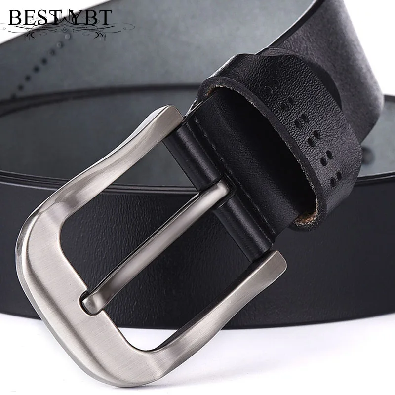 

Best YBT Men belt high quality Imitation leather Alloy pin buckle belt solid color business affairs Men casual belt