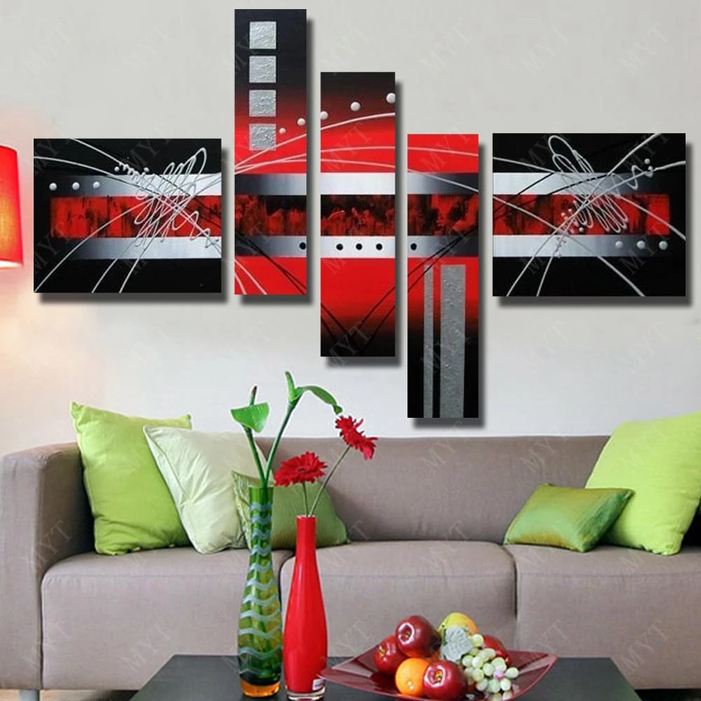 Free shipping wall canvas art oil painting large size by hand painted abstract paintings for wholesale | Дом и сад