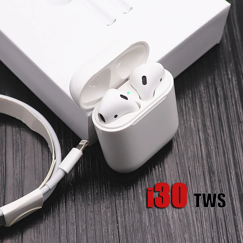 Bluetooth наушники i30 tws 1:1 air 2 беспроводные w1 чип pk LK TE9 i10 i60 i20 сенсорная гарнитура |
