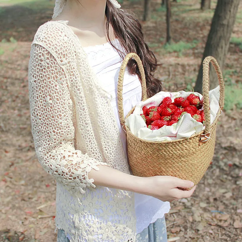 Japanese style mori girl lace cardigan women 2020 fashion floral hollow-out crochet tops summer renda |