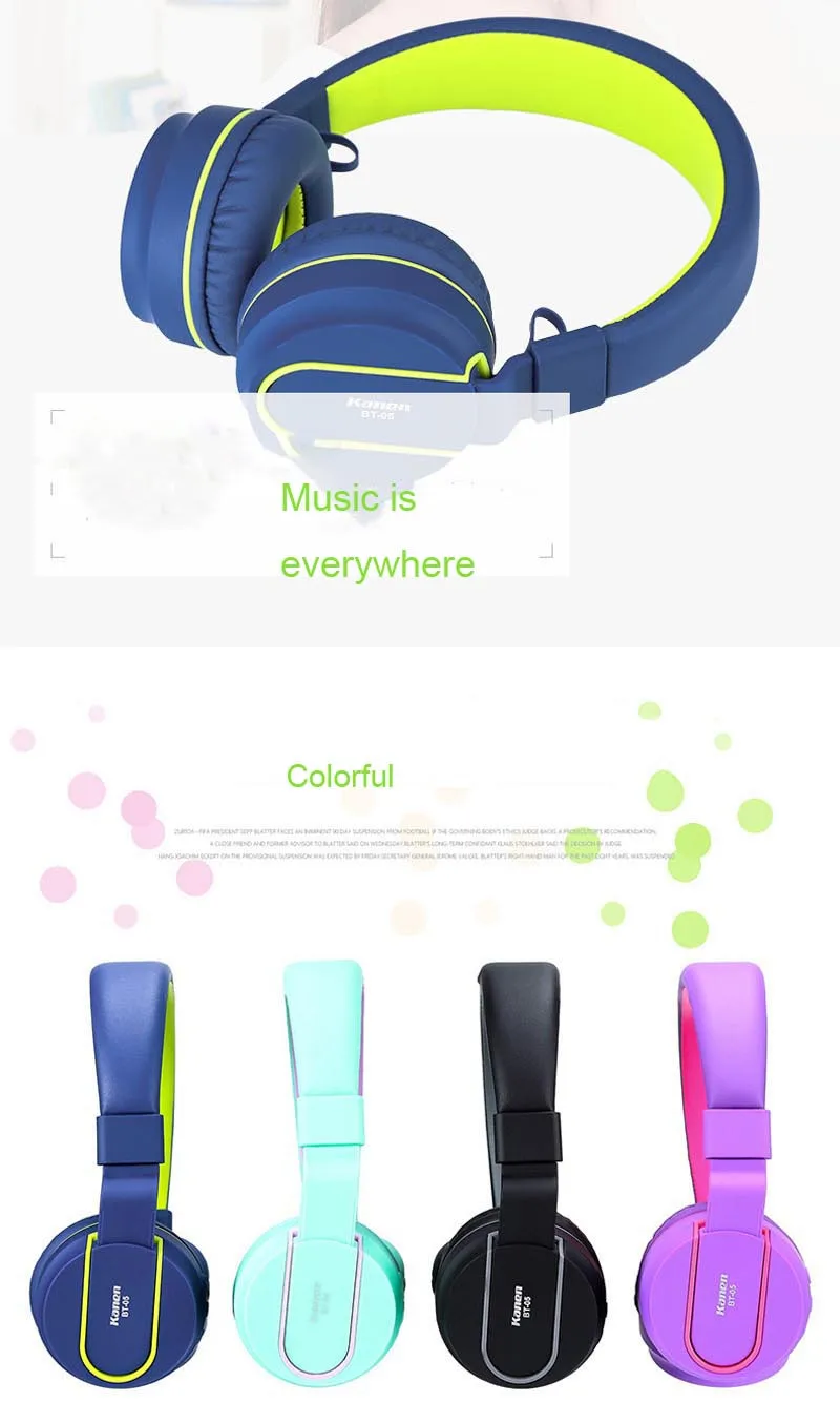 Kanen, беспроводные наушники, Bluetooth, стерео гарнитуры, вкладыши с микрофоном, свободные руки, наушники для iPhone, samsung, ПК, для девочек, наушники