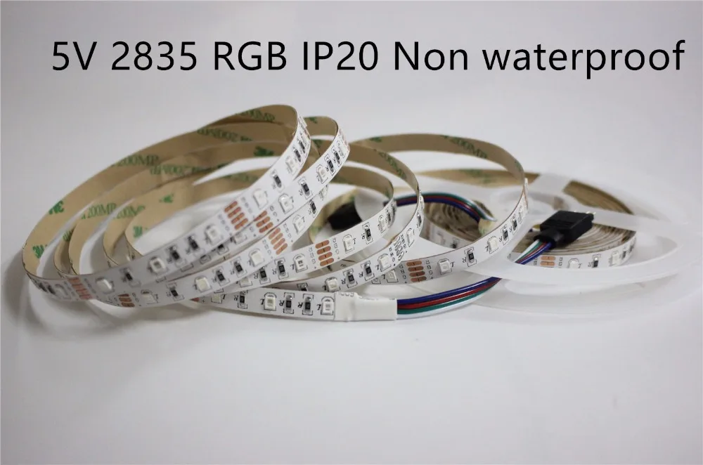 Светодиодная лента не являющаяся водонепроницаемой 5 В SMD 5050 2835 RGB светильник 300