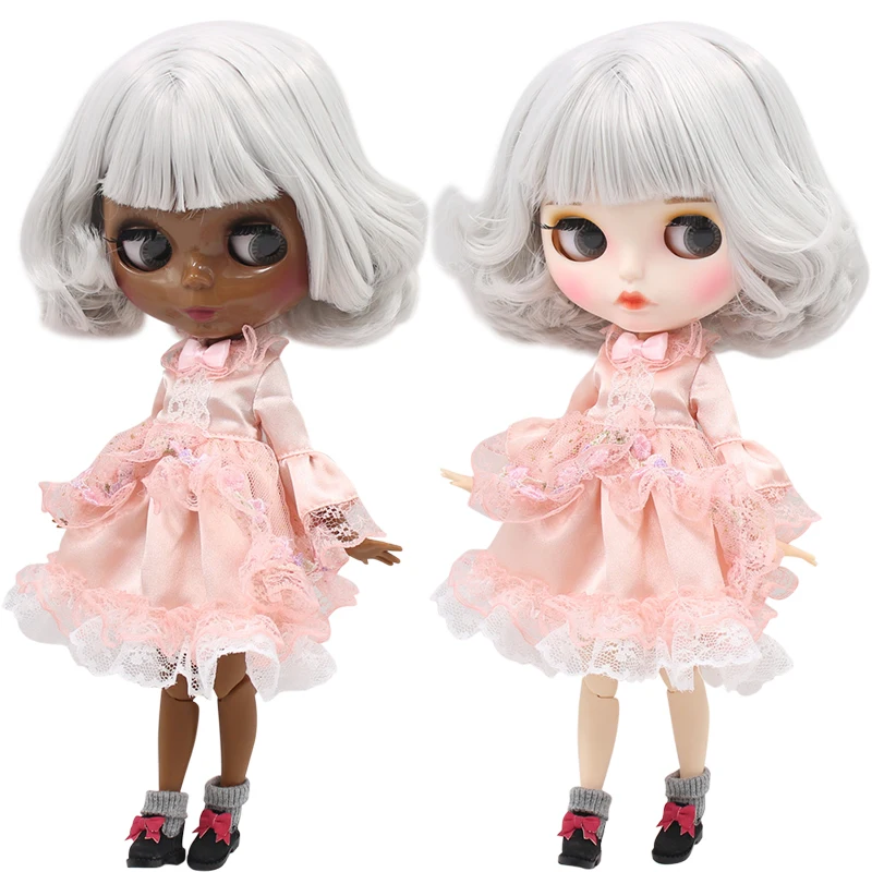 Кукла на заказ ICY DBS Blyth No.BL1003 серая с матовым лицом и волосами 1/6 bjd аниме|Куклы| |