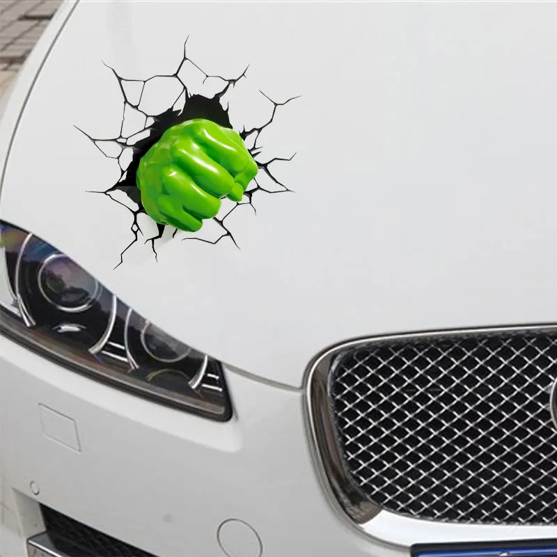 Белая забавная наклейка для автомобилей Monster Fist Destruction водонепроницаемые ПВХ