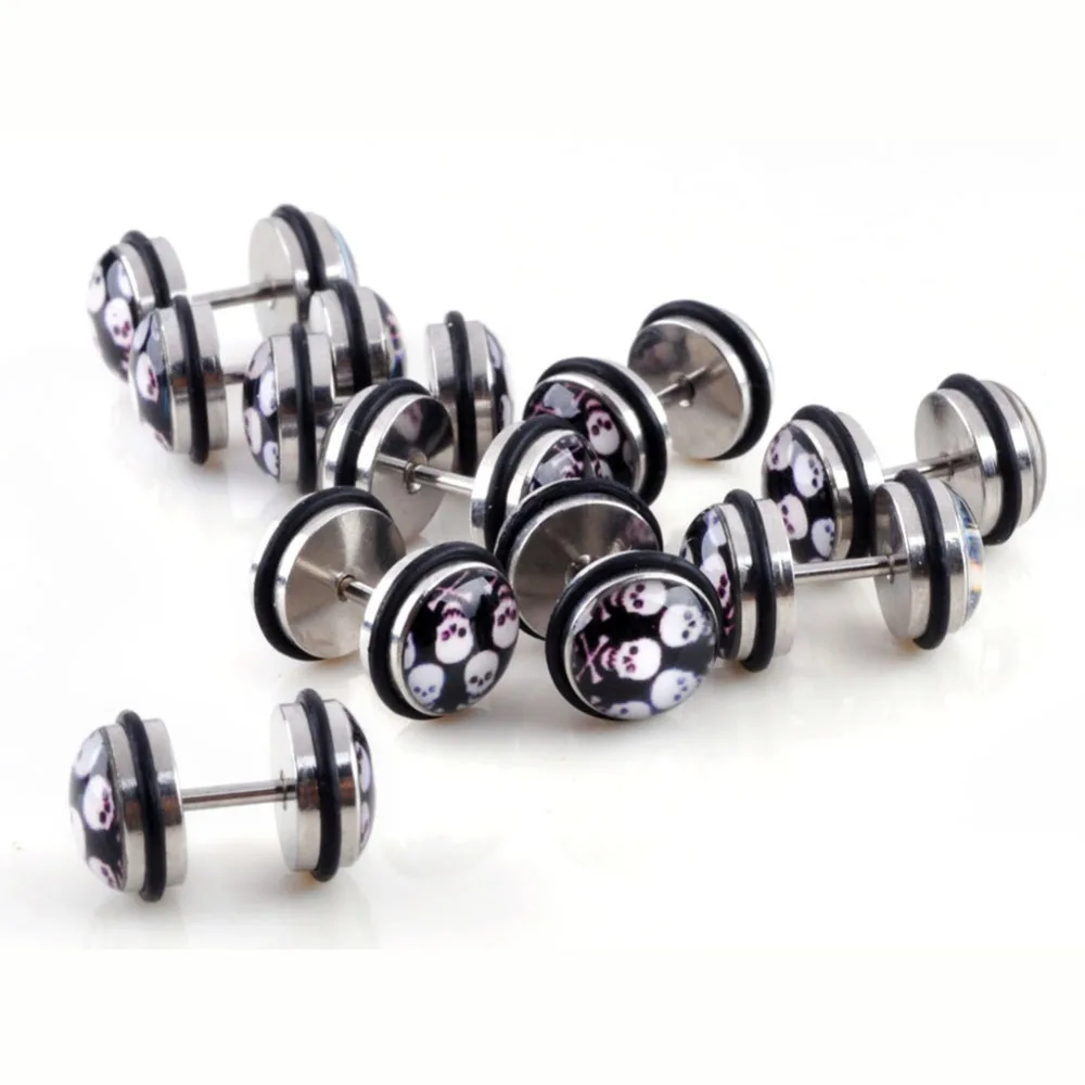 2 шт хирургическая сталь Смола скелет кольцо-гвоздик в нос для женщины мужчины