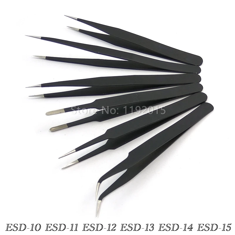 Черный Акрил Нержавеющая сталь Пинцет гель ремонт и обслуживание Paillette Nipper набор