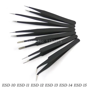 Пинцет из нержавеющей стали, черный, акриловый, гелевый ремонт и обслуживание