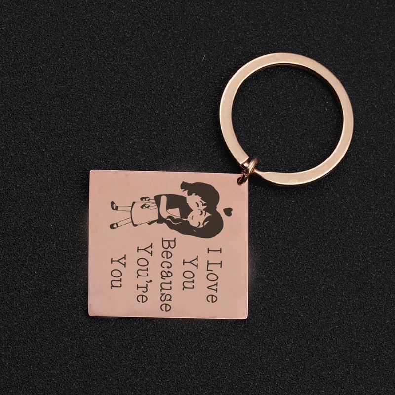 Я люблю тебя потому что ты брелок с изображениями из мультфильмов для мамы и