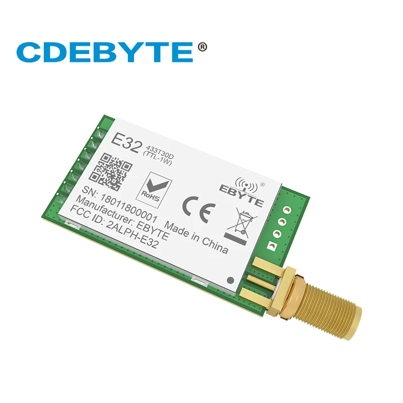 10 шт./лот 433 МГц SX1276 LoRa UART беспроводной трансивер E32 433T30D1B IoT 30 дБм передатчик