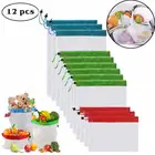 Многоразовые сумки для продуктов моющаяся Сетчатая Сумка разное овощи фрукты игрушки инструменты для хранения Домашний кухонный Органайзер хранилище аксессуары