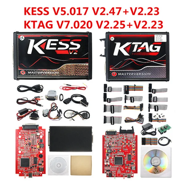 KTAG KESS Онлайн V2.53 Kess v2 V5.017 K TAG K-TAG V7.020 V2.25 Fgtech 0475 светодиодный BDM Рамка 22 шт. адаптер ECU чип тюнинг набор инструментов KESS KTAG - Цвет: KTAG KESS