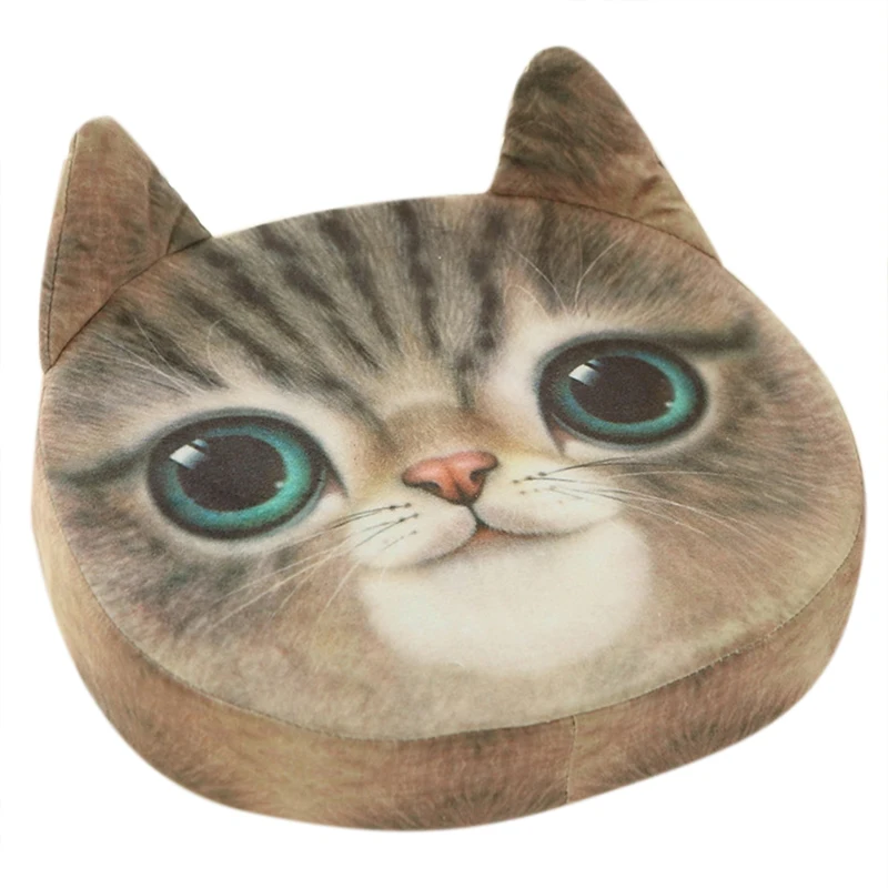 3D эффект большой кот лицо декоративная подушка для обятий автомобиль диван