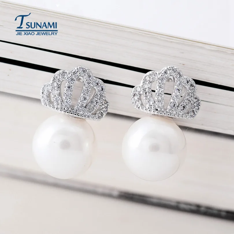 Роскошные и элегантные AAA циркониевые серьги с жемчугом для женщин модные