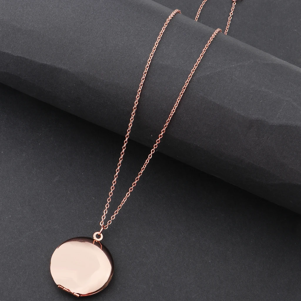 Пустая круглая подвесная бирка фоторамка медальон мемористическое ожерелье для