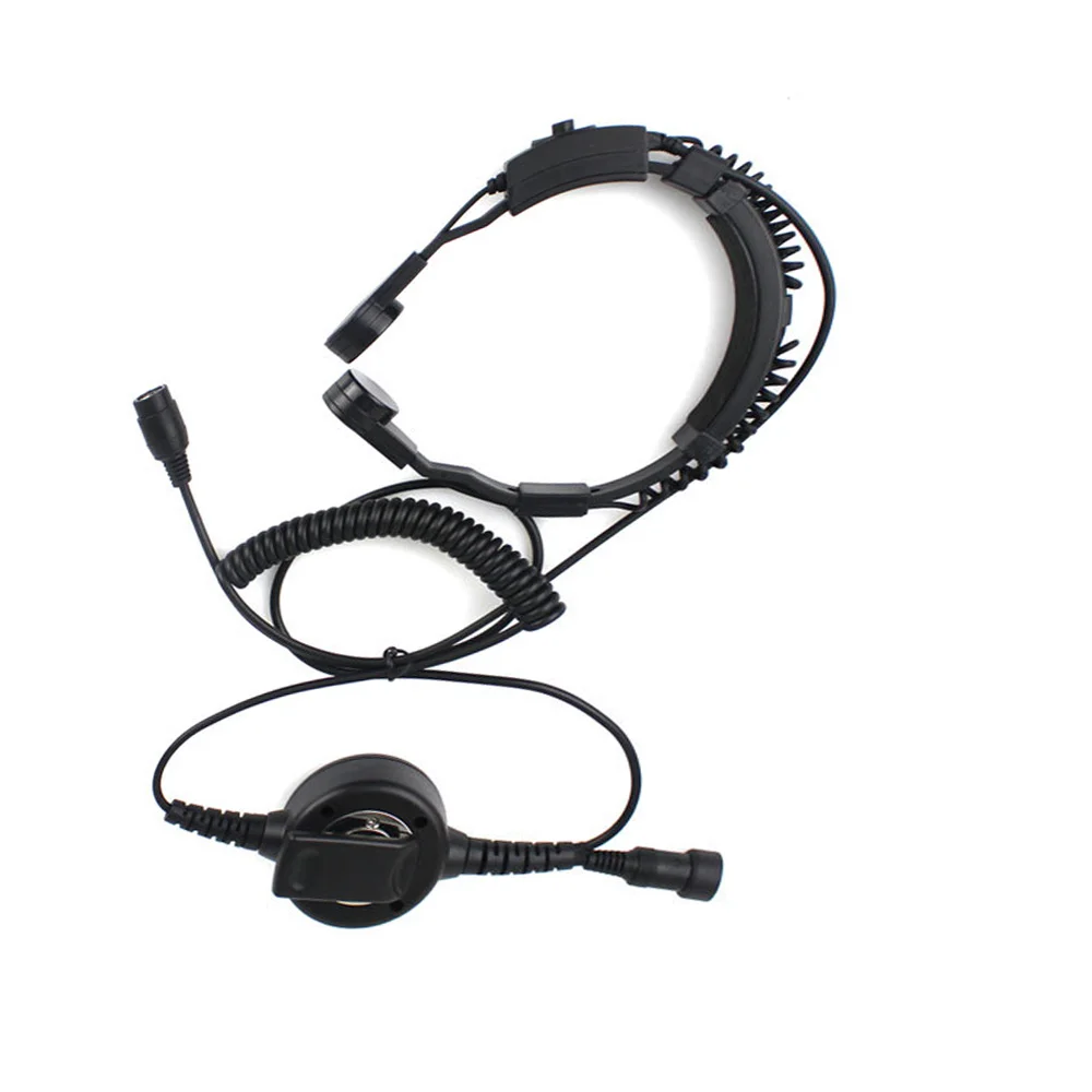 New 2 Pin Heavy Duty PTT Throat OR Forehead Vibration MIC for KENWOOD PUXING HYT TYT BAOFENG UV-5R BF-888S Ham Radio Earpiece