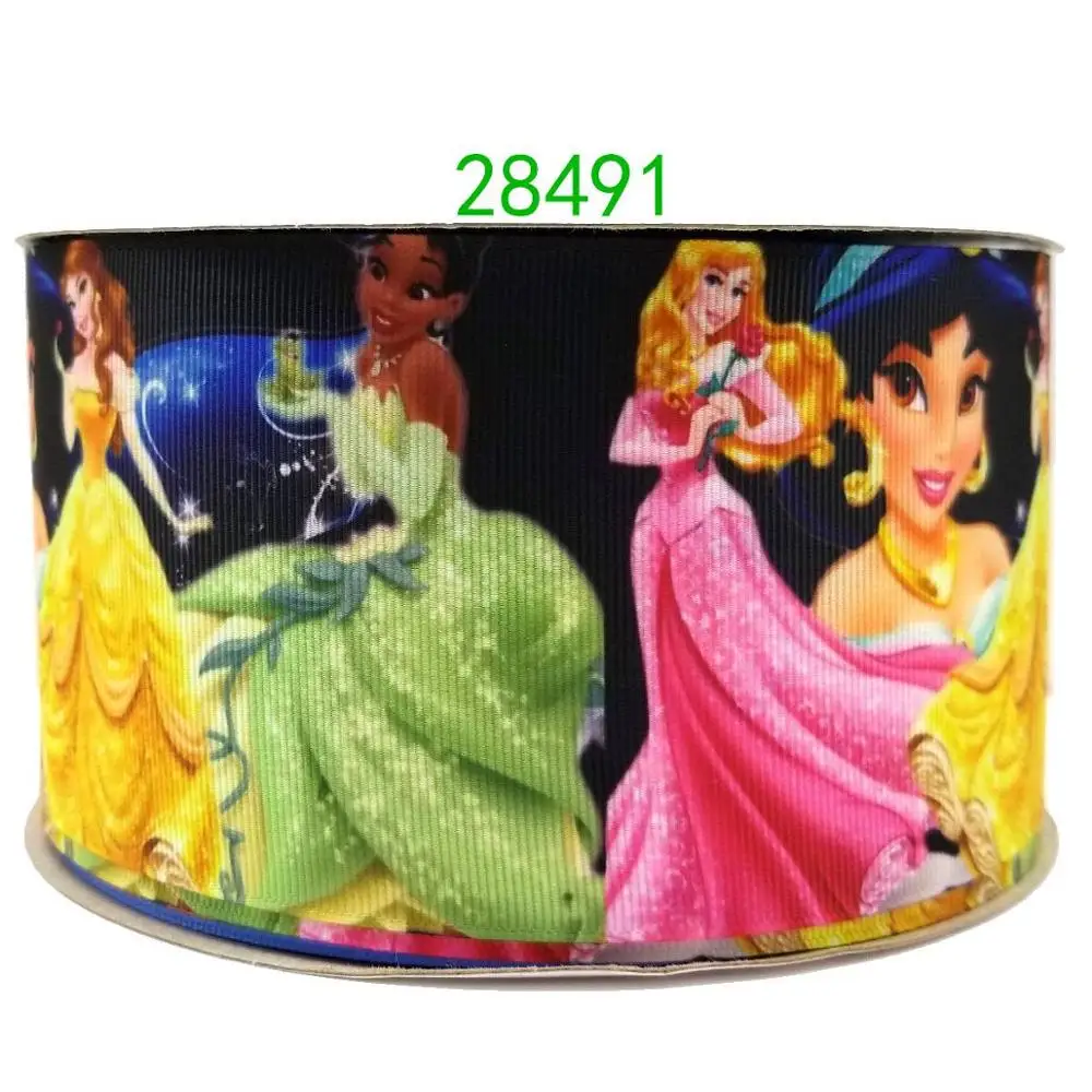 28491 50 ярдов мультфильм напечатанный grosgrain ленты 28494 - Цвет: 28491