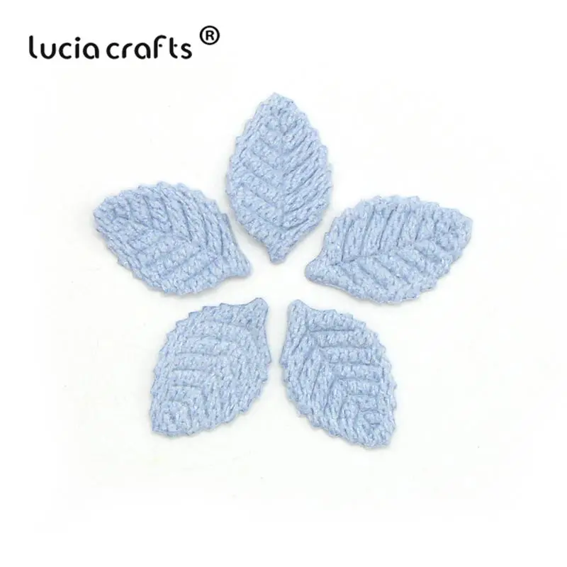 Lucia crafts 16*26 мм Искусственные листья скрапбукинг ручной работы DIY ВЕНОК листва лист Свадебные украшения, аксессуары B0805 - Цвет: blue  10pcs