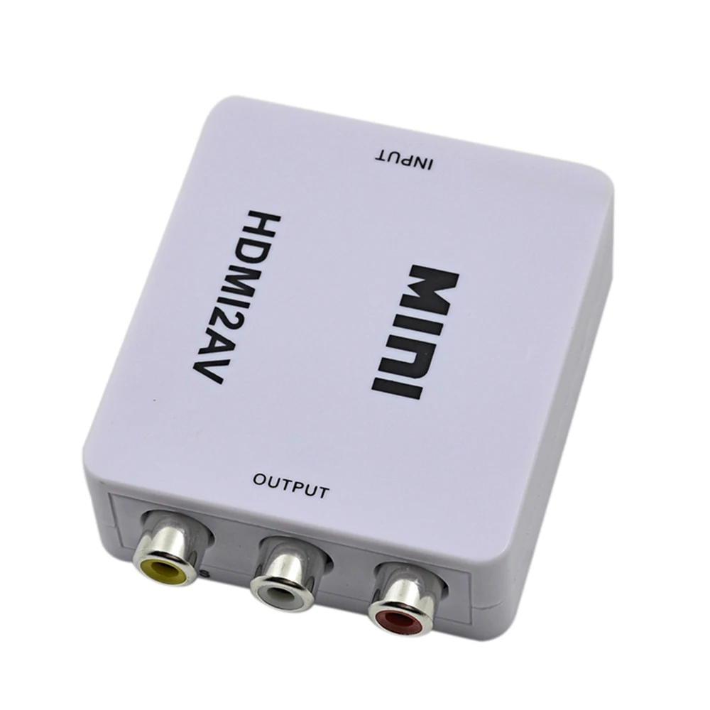 Composite HDMI To RCA AV/CVBS Adapter Support HD 1080P Mini 2AV Video Converter BOX For PC/PS3/VCR/DVD PAL/MTSC |