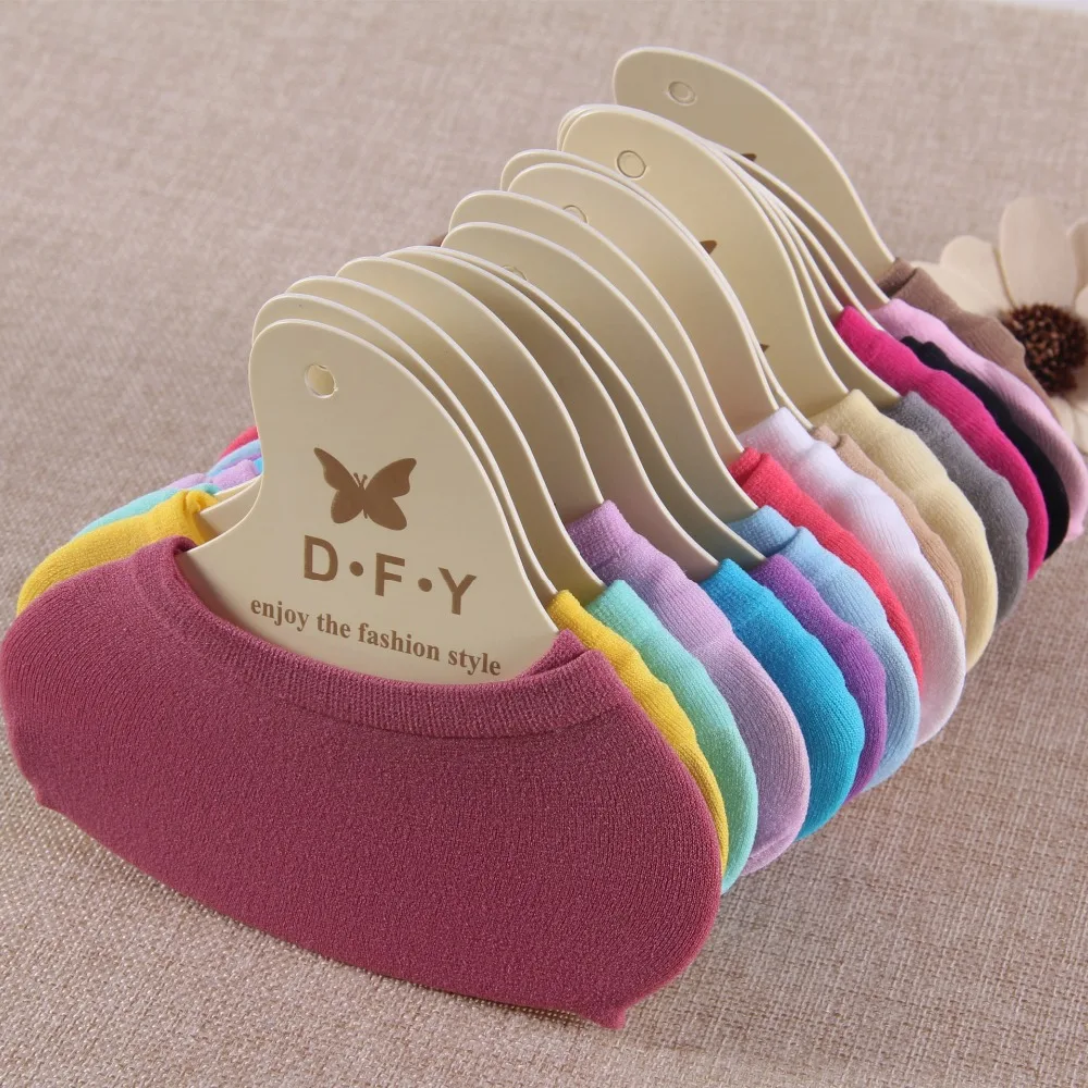 Бархатные невидимые носки детские Нескользящие Эластичные Носки ярких цветов