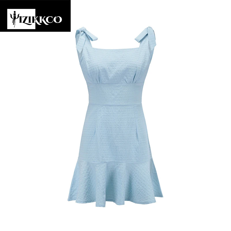 2018 летнее платье Для женщин оборками Кружево до Платья для Высокая Талия Мини