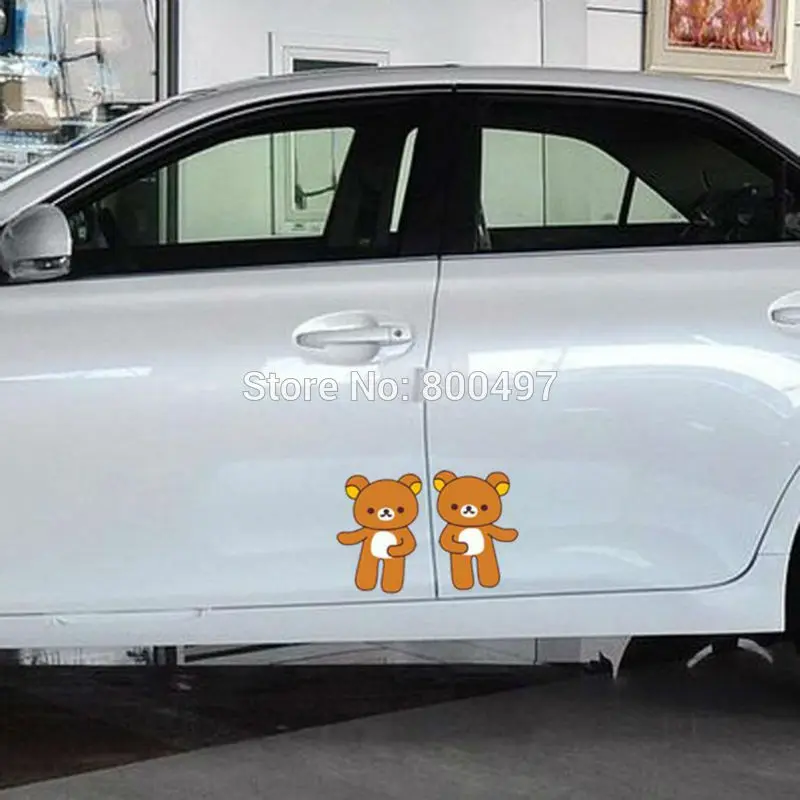 2x Универсальный Автомобильный Стайлинг с изображением мультяшного автомобиля