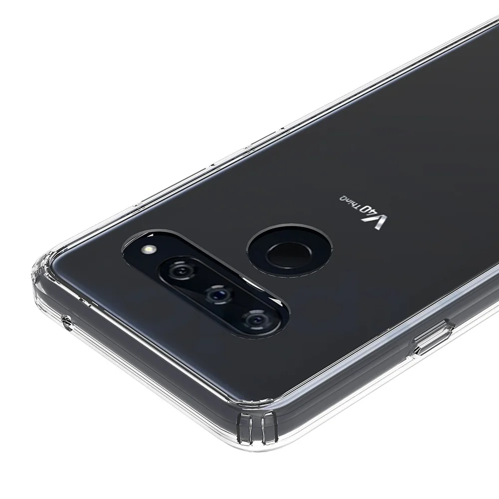 Прозрачный Акриловый чехол для телефона для LG V40 чехол противоударный Бампер Защитный чехол-гибрид из ТПУ Жесткий прозрачный чехол для LG V30/V40 ThinQ задняя крышка