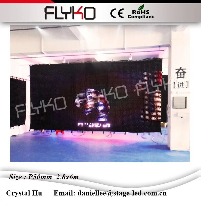 P50mm 2 8x6m FLYKO горячая Распродажа светодиодный фонарик видео контроллер занавеса led