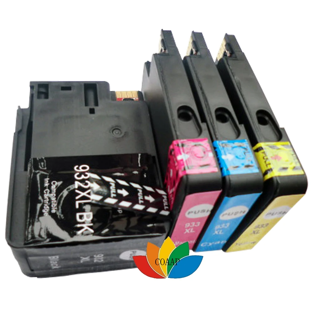 

4x Compatible ink Cartridges for hp932 933 932XL 933XL Officejet Pro 6100 6600 6700 7110 7610 7512 7612 Printer (with Chip)