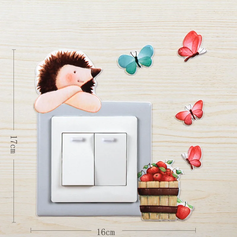 Наклейка на стену в виде животных единорога фламинго мультяшный декор для